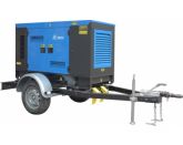 ТСС ЭД-200-Т400-2РКМ5 в шумозащитном кожухе на прицепе с АВР